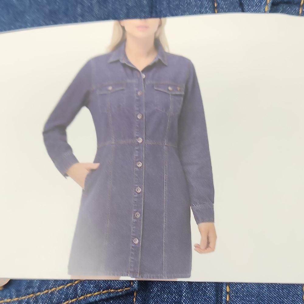 Frye Indigo‎ Denim Dress - Picture 3 of 4